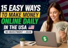 15 Easy Ways to Make Money Online Daily in the USA (No Investment, 2026)