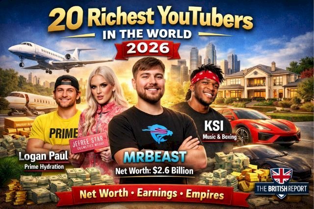 20 Richest YouTubers in the World (2026) – Net Worth, Earnings & Empire Breakdown