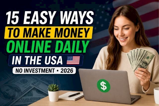 15 Easy Ways to Make Money Online Daily in the USA (No Investment, 2026)