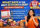 What Date Is the Next 25 Tu Sale in 2026? Full Calendar & Shopping Tips
