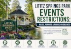 Lititz Springs Park Events Restrictions: Rules, Permits & Public Guidelines